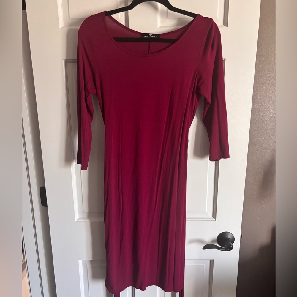 White Plum Magenta Pink Midi Dress Size Medium | Work or casual